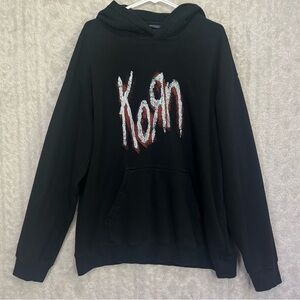 Korn Black Loose Fit Sweatshirt Hoodie Sz Large 2025 H&M